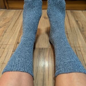 Women's Blue Knit Casual Socks 8-10